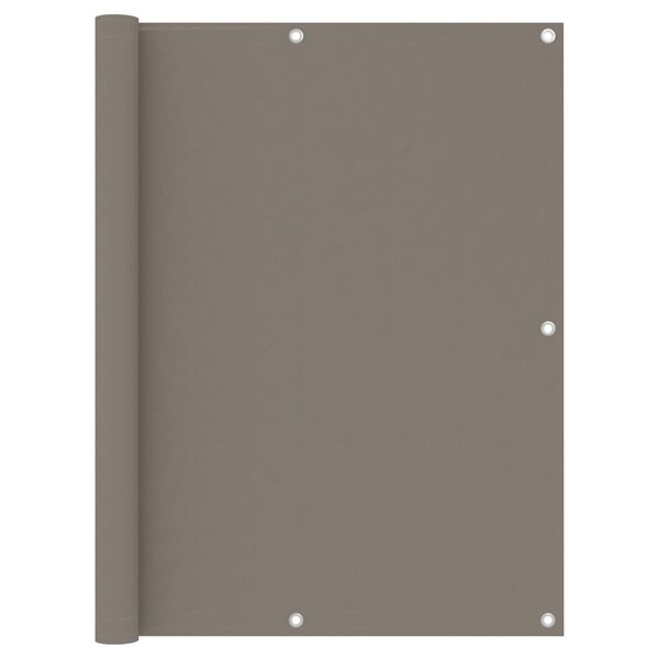 vidaXL Écran de balcon Taupe 120x500 cm Tissu Oxford
