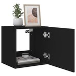 vidaXL Meubles TV muraux avec lumières LED 2 Pièces noir 40 5x35x40 cm
