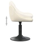 vidaXL Chaises pivotantes à manger lot de 4 crème velours
