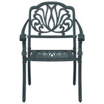 vidaXL Ensemble à manger de jardin 5 Pièces vert aluminium coulé
