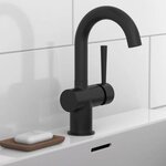 SCHÜTTE Mitigeur de lavabo CORNWALL avec poignée latérale noir mat