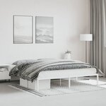 vidaXL Cadre de lit métal blanc 183x213 cm
