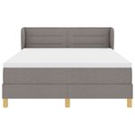 Lit Box Spring vidaXL avec Matelas en Taupe  160x200 cm  Tissu