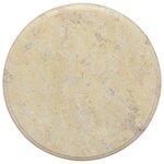 vidaXL Dessus de table Crème Ø40x2 5 cm Marbre