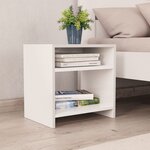 vidaXL Tables de chevet 2 Pièces Blanc 40x30x40 cm Bois d'ingénierie