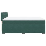 vidaXL Sommier à lattes de lit et matelas Vert foncé 140x200cm Velours