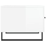 vidaXL Tables basses 2 Pièces blanc brillant 50x50x40cm bois d'ingénierie