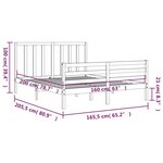 vidaXL Cadre de lit sans matelas blanc 160x200 cm bois de pin massif