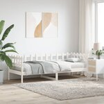 vidaXL Lit de jour sans matelas blanc 90x200 cm bois de pin massif
