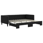 vidaXL Lit de jour avec lit gigogne noir 90x190 cm tissu