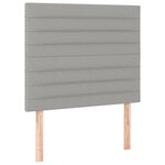 vidaXL Cadre de lit sans matelas gris clair 100x200 cm tissu