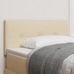vidaXL Tête de lit capitonnée crème 80 cm en tissu
