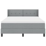 vidaXL Lit avec sommier à ressorts et matelas Gris clair 140x200 cm Tissu