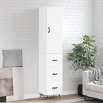 vidaXL Buffet haut Blanc 34 5x34x180 cm Bois d'ingénierie