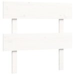 vidaXL Cadre de lit sans matelas blanc bois massif