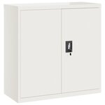 vidaXL Classeur blanc 90x40x130 cm acier