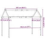 vidaXL Toit de lit pour enfants 207x95 5x159 cm bois de pin massif