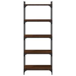 vidaXL Bibliothèque 5 niveaux chêne marron 60x30x154cm bois ingénierie