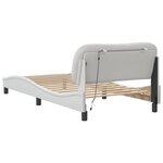 vidaXL Cadre de lit avec LED sans matelas blanc 100x200 cm