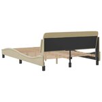 vidaXL Cadre de lit sans matelas crème 140x200 cm tissu