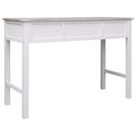 Bureau table poste de travail meuble d'ordinateur informatique étude 110 x 45 x 76 cm bois gris 02_0023821
