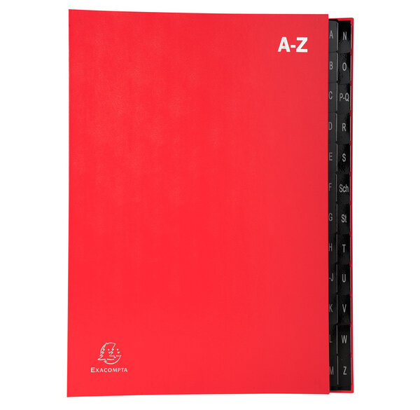 Trieur Ordonator A-Z 24 comp. Rouge EXACOMPTA