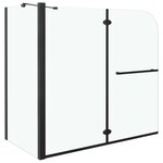 vidaXL Cabine de douche pliante ESG 120x68x130 cm noir