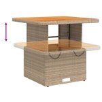 vidaXL Ensemble de bistro 3 Pièces avec coussins beige résine tressée