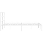 vidaXL Cadre de lit métal sans matelas et tête de lit blanc 140x200 cm
