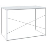 vidaXL Bureau d'ordinateur Blanc 110x60x70 cm Bois d'ingénierie