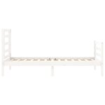 vidaXL Cadre de lit sans matelas blanc 100x200 cm bois massif