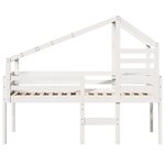 vidaXL Lit haut avec toit blanc 80x200 cm bois de pin massif