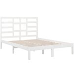 vidaXL Cadre de lit Blanc Bois massif 160x200 cm