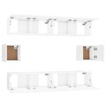 vidaXL Ensemble de meubles TV 6 Pièces Blanc Bois d'ingénierie