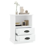 vidaXL Tables de chevet 2 Pièces blanc 43x36x60 cm