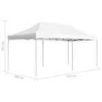 vidaXL Tente de réception pliable Aluminium 6 x 3 m Blanc