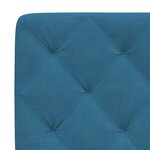 vidaXL Cadre de lit avec tête de lit bleu 80x200 cm velours
