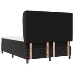 Lit Box Spring vidaXL avec Matelas Noir 140x190 cm Velours