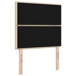 vidaXL Cabeza de lit LED Design Lignes Crème 90 cm Tissu