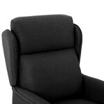 vidaXL Chaise de massage en tissu noir