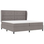 Lit Box Spring vidaXL avec Matelas en Taupe  200x200 cm  Tissu
