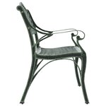 vidaXL Banc de jardin 102 cm Aluminium coulé Vert