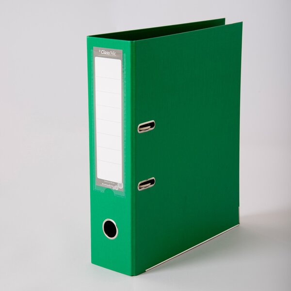 Lot de 100 classeurs a4 class'hic vert haut de gamme - dos 8 cm - marque enveloppebulle