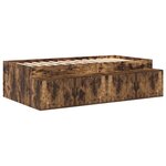 vidaXL Cadre de lit de rangement Chêne fumé 80x200 cm
