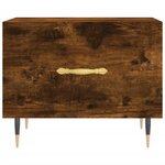 vidaXL Tables basses 2 Pièces chêne fumé 50x50x40 cm bois d'ingénierie