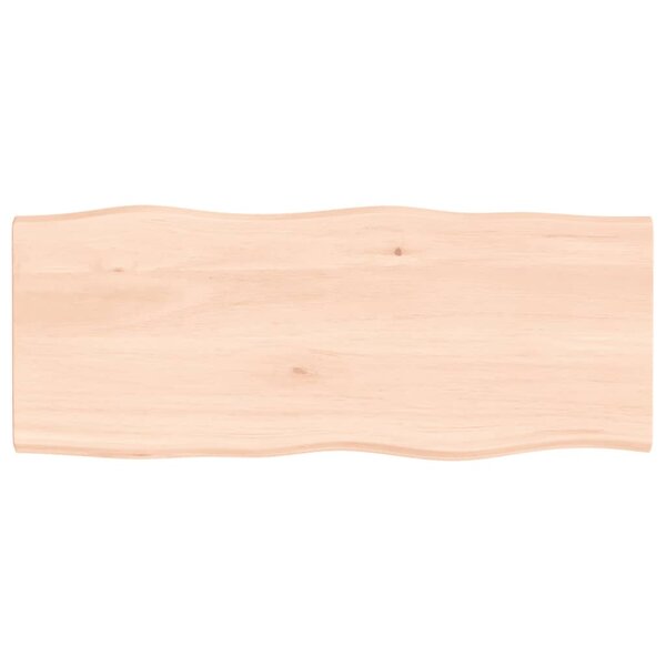 vidaXL Dessus de table bois chêne massif non traité bordure assortie