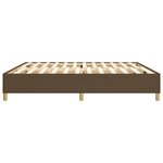 vidaXL Cadre de lit sans matelas marron foncé 200x200 cm tissu