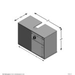 FMD Meuble de salle de bain sous évier 70x32 9x49 5 cm blanc