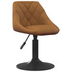 Vidaxl chaises pivotantes à dîner 2 pcs marron velours