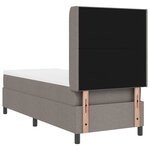 vidaXL Lit Box Spring avec Matelas & LED Taupe 90x190 cm Tissu